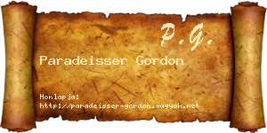 Paradeisser Gordon névjegykártya